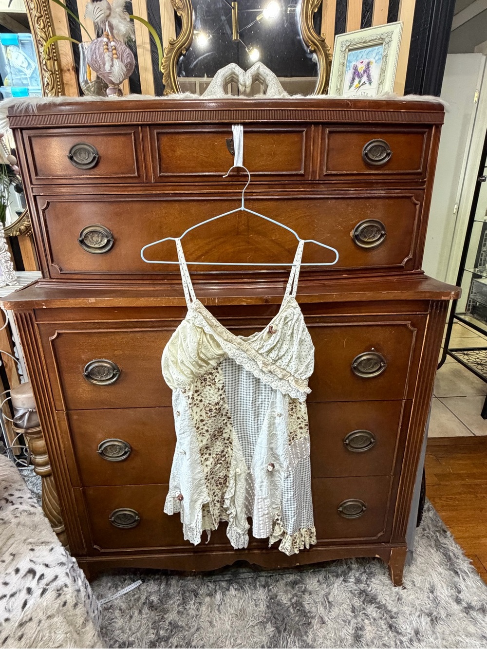 Western Shabby Chic Boho Flowy Tank Top - Picture 2 of 16